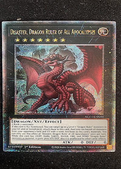 2020 Yu-Gi-Oh! ALIN-EN049 Disaster, Dragon Ruler of All Apocalypses — front