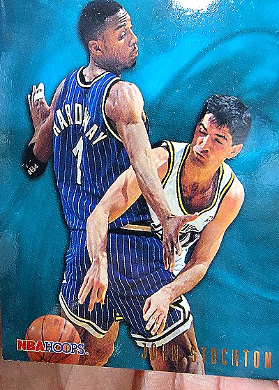 1995-96 Hoops #397 John Stockton — front
