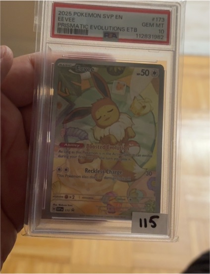 2025 Pokémon #173 Eevee Prismatic Evolutions ETB Black Star Promo — front