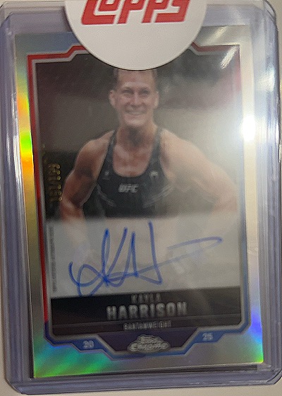 2025 Topps Chrome UFC Veteran Autograph Kayla Harrison — front