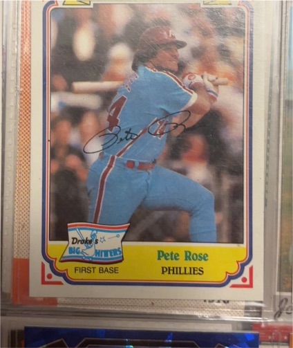 1984 Topps Drake's Big Hitters #27 Pete Rose — front