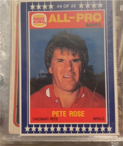 1986 Burger King All-Pro #4 Pete Rose — front