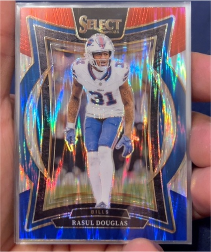 2024 Panini Select #89 Rasul Douglas Red & Blue Prizm Shock — front