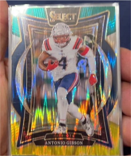 2024 Panini Select Antonio Gibson Concourse Red And Blue Shock #7 — front