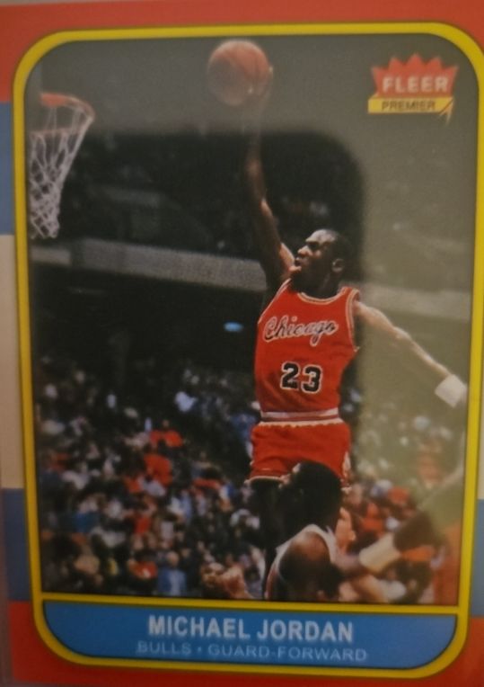 1986 Fleer Premiere #23 Michael Jordan — front