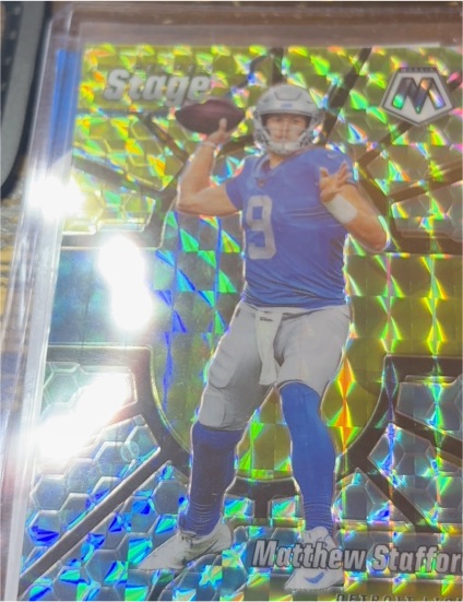 2020 Panini Mosaic Center Stage Silver Prizm #CS12 Matthew Stafford — front
