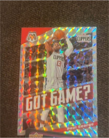 2019-20 Panini Mosaic Got Game? #13 Paul George — front
