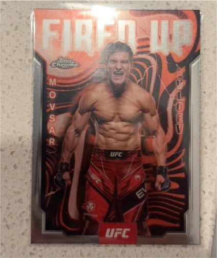 2025 Topps Chrome UFC #FUP-15 Movsar Evloev Fired Up Insert — front