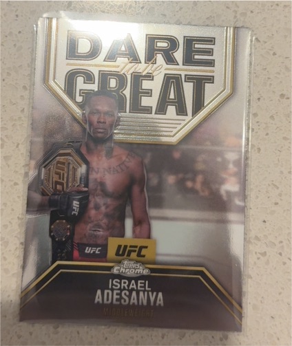 2025 Topps Chrome UFC Dare To Be Great #DBG-10 Israel Adesanya — front