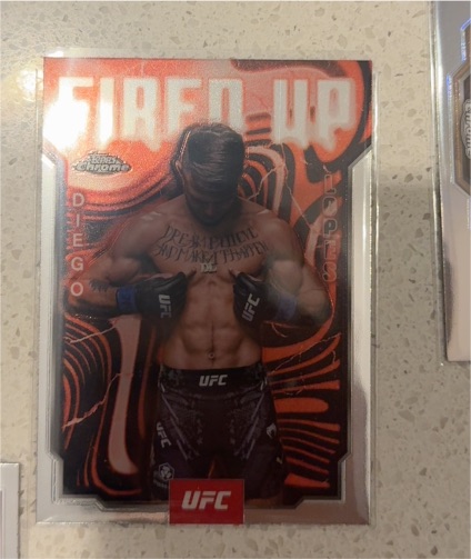 2025 Topps Chrome UFC #FUP-8 Diego Lopes Fired Up — front