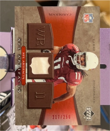 2007 Upper Deck Artifacts NFL Artifacts Red #NFL-LF Larry Fitzgerald — front