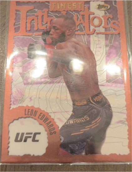 2024 Topps Finest UFC #INT-10 Leon Edwards Intimidators — front