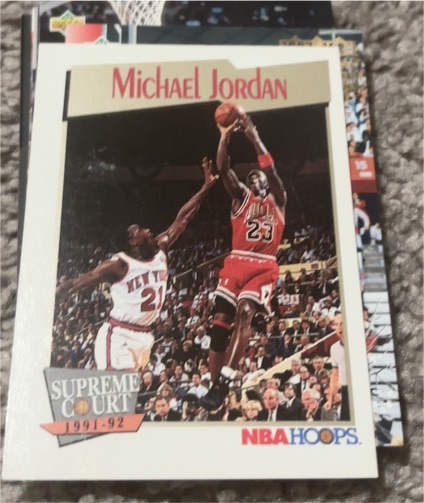 1991-92 NBA Hoops Supreme Court #455 Michael Jordan — front