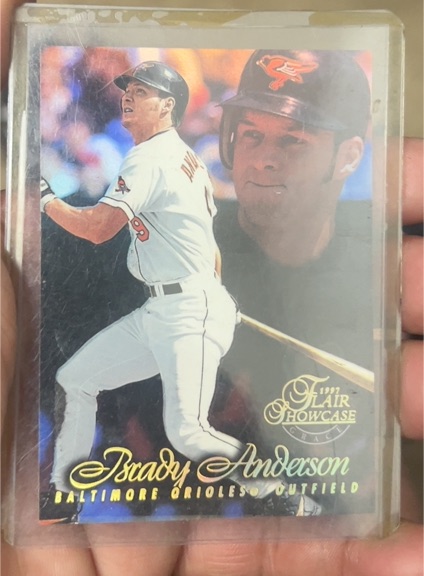 1997 Flair Showcase #9 Brady Anderson — front