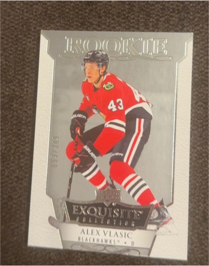 2022-23 Upper Deck Ice Exquisite Collection #R-43 Alex Vlasic Rookie — front