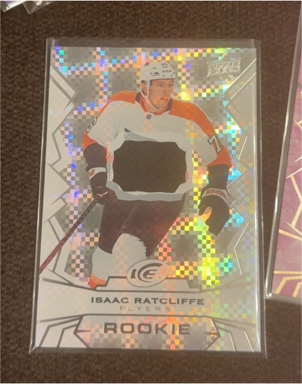 2022-23 Upper Deck Ice Rookie Jersey Patch # Isaac Ratcliffe — front