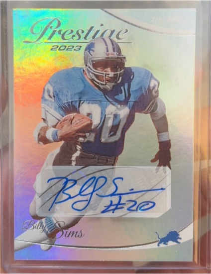 2023 Panini Prestige #101 Billy Sims Xtra Points Signatures Premium — front