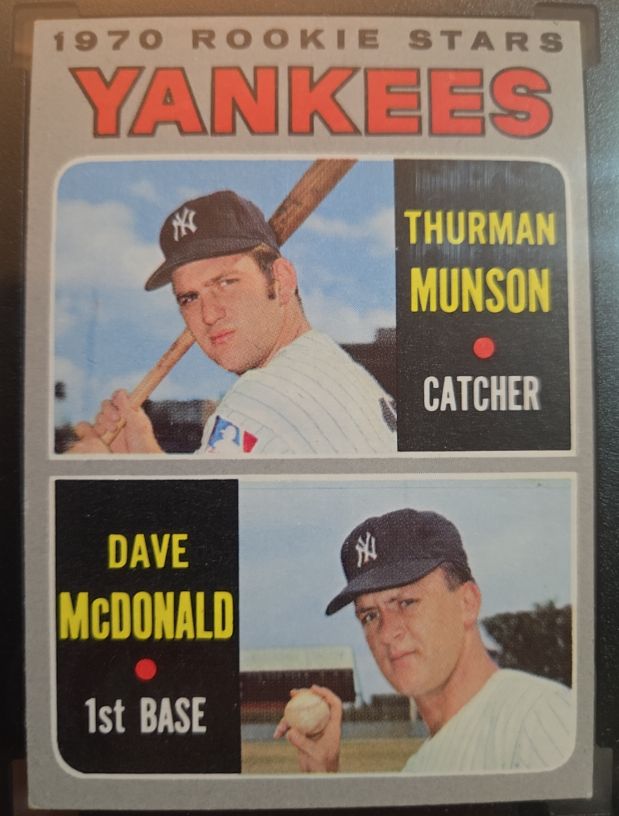 1970 Topps #189 Thurman Munson/Dave McDonald — front