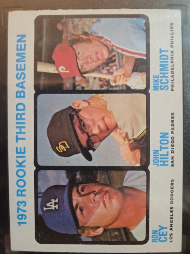 1973 Topps #615 Rookie Third Basemen Mike Schmidt — front