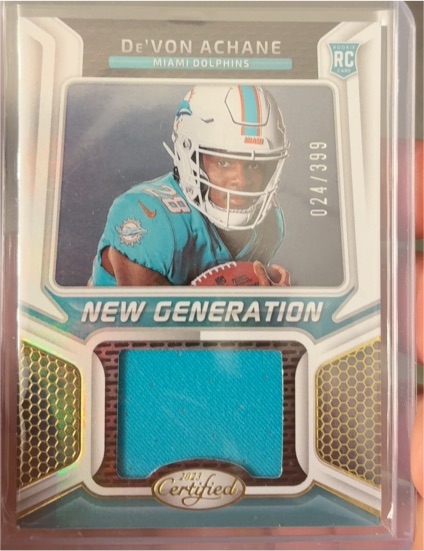2023 Panini Certified New Generation Patch #NGJM-32 De'Von Achane — front