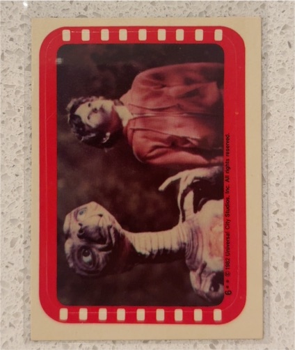 1982 Topps E.T. The Extra-Terrestrial Sticker #6 E.T. and Elliot — front