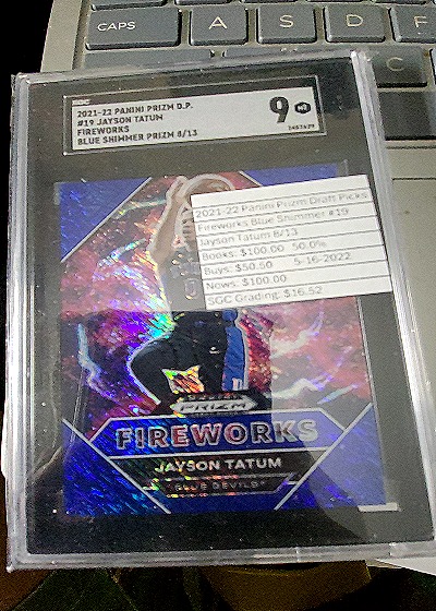 2021-22 Panini Prizm O.P. Fireworks #19 Jayson Tatum — front
