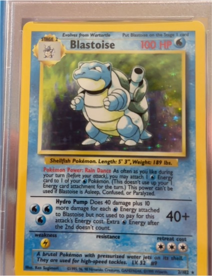 1999 Pokémon Base Set #2 Blastoise — front