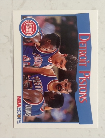 1991-92 Hoops #281 Detroit Pistons — front