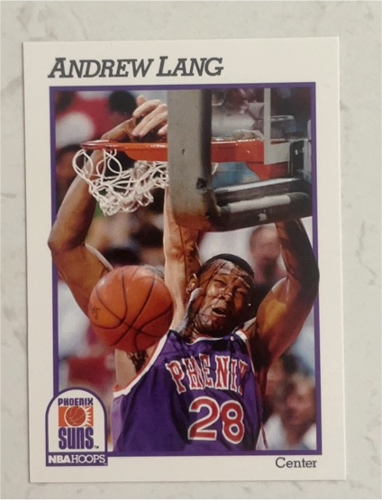 1991-92 Hoops #166 Andrew Lang — front