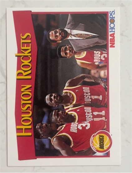 1991-92 NBA Hoops #283 Houston Rockets — front