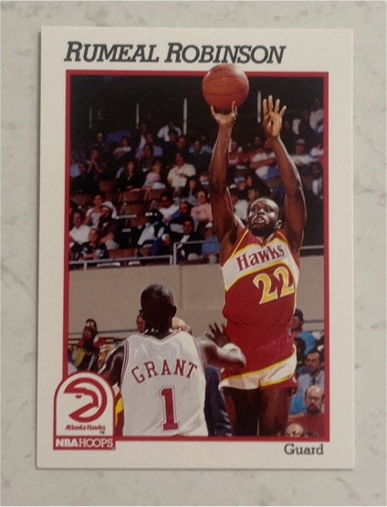 1991-92 Hoops #5 Rumeal Robinson Atlanta Hawks — front