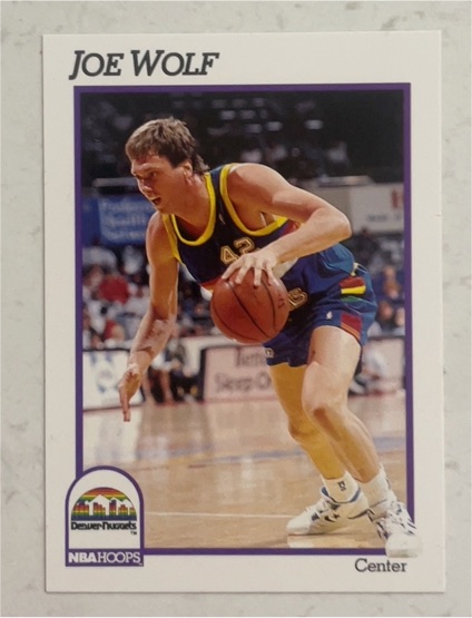1991-92 Hoops #57 Joe Wolf Denver Nuggets — front