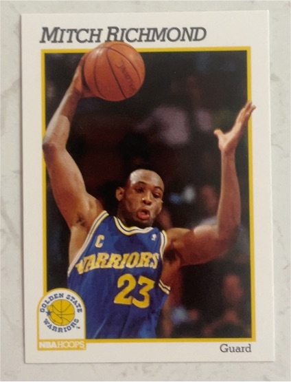 1991-92 Hoops #73 Mitch Richmond Golden State Warriors — front
