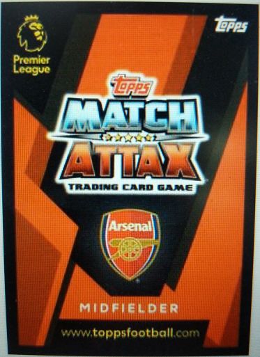 2010 Topps Match Attax Arsenal Midfielder — front
