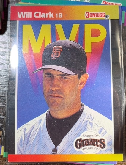 1989 Donruss #BC-22 Will Clark Bonus MVP's — front