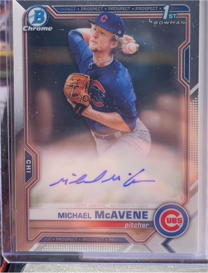 2021 Bowman Chrome #CPA-MM Michael McAvene — front