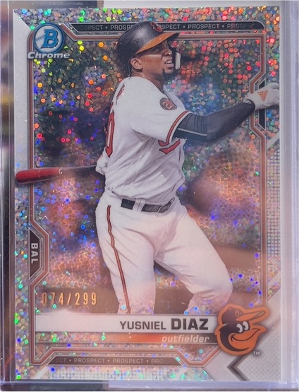 2021 Bowman Chrome #BCP-76 Yusniel Diaz — front