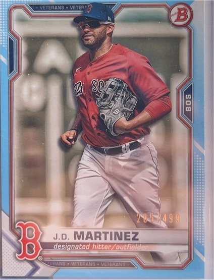 2021 Bowman #60 J.D. Martinez — front
