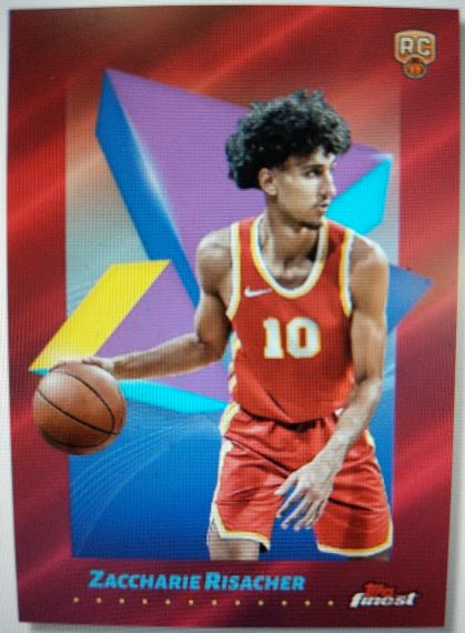 2023 Panini Finest Zaccharie Risacher Rookie Card — front