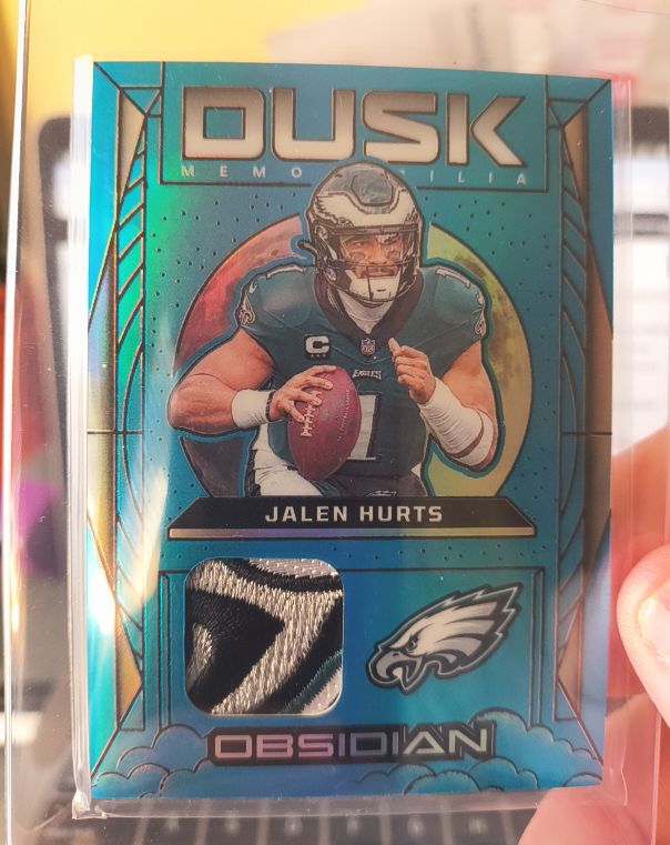 2024 Panini Obsidian #DM-JHS Jalen Hurts Dusk Memorabilia — front