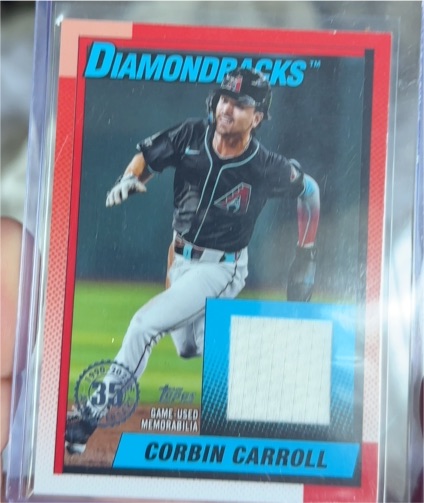 2025 Topps Series 1 1990 Topps Relic #T90R-CC Corbin Carroll — front