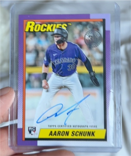 2025 Topps Series 1 1990 Topps #90A-AS Aaron Schunk — front