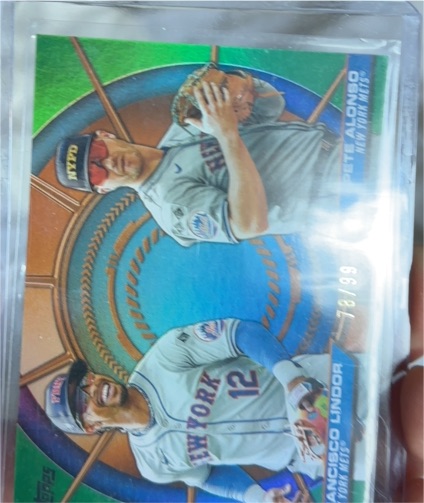 2025 Topps Series 2 #DD-5 Francisco Lindor / Pete Alonso Dynamic Duos — front