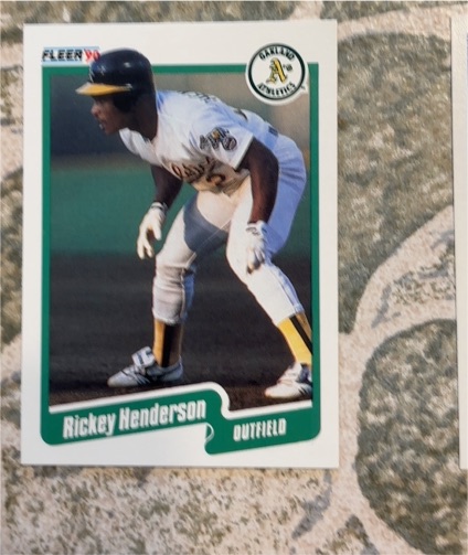 1990 Fleer #10 Rickey Henderson — front