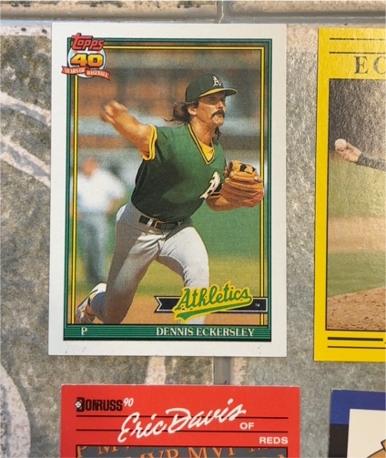 1991 Topps #250 Dennis Eckersley — front