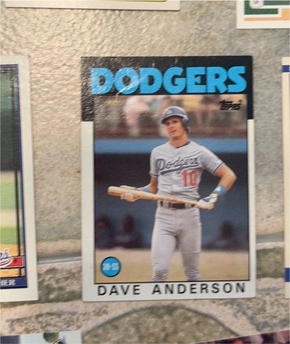 1986 Topps #758 Dave Anderson — front