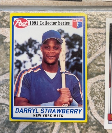 1991 Post Collector Series #7 Darryl Strawberry — front