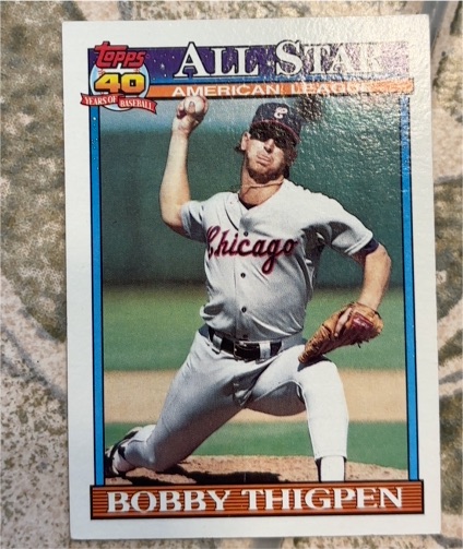 1991 Topps #396 Bobby Thigpen — front