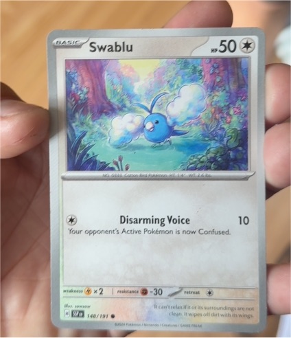 2024 Pokémon SV08 Surging Sparks #148 Swablu — front