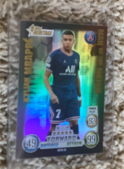 2021-22 Topps Match Attax UCL Extra Man of the Match #MOTM 30 Kylian Mbappe — front